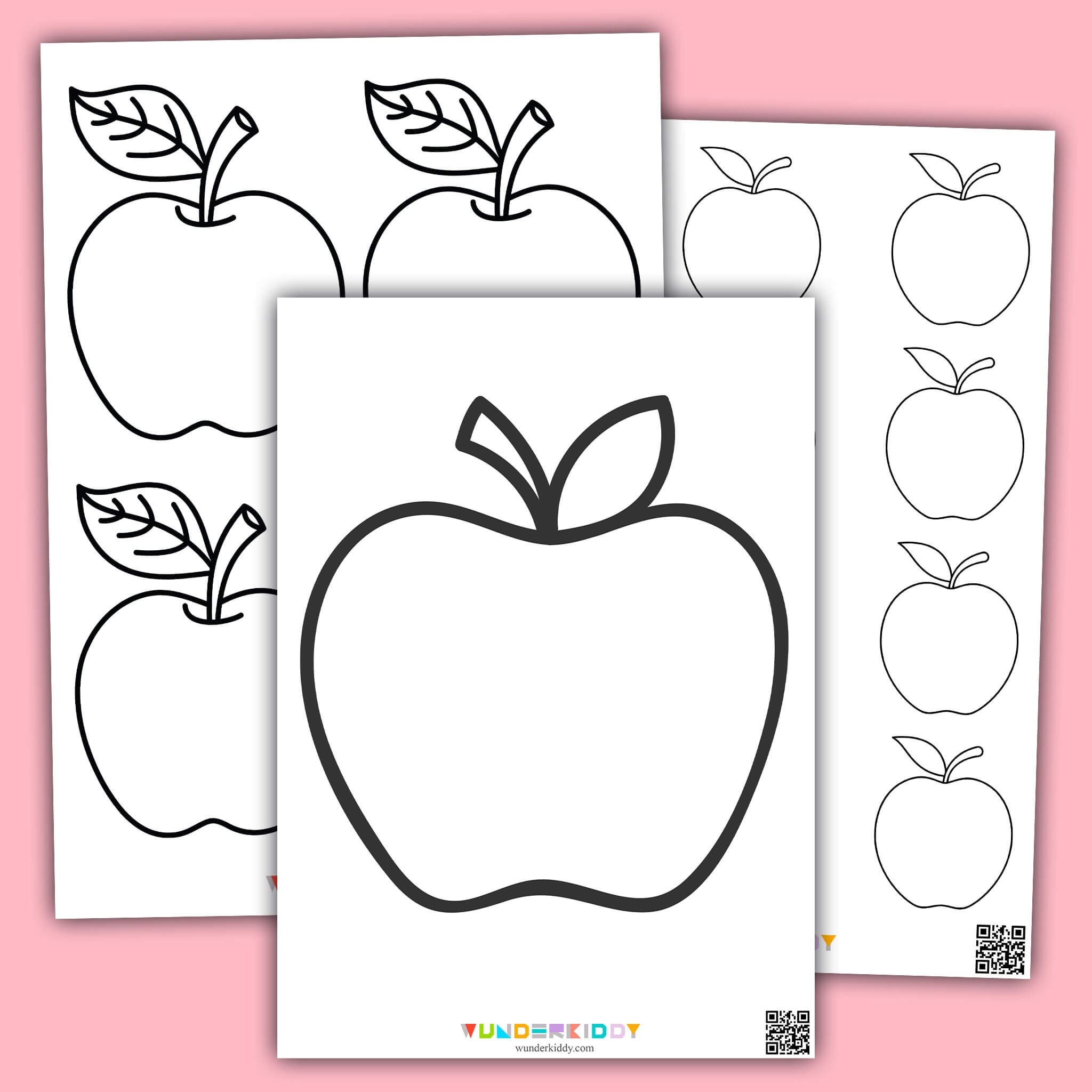 Printable Apple Count And Match Preschool Worksheets Worksheets 