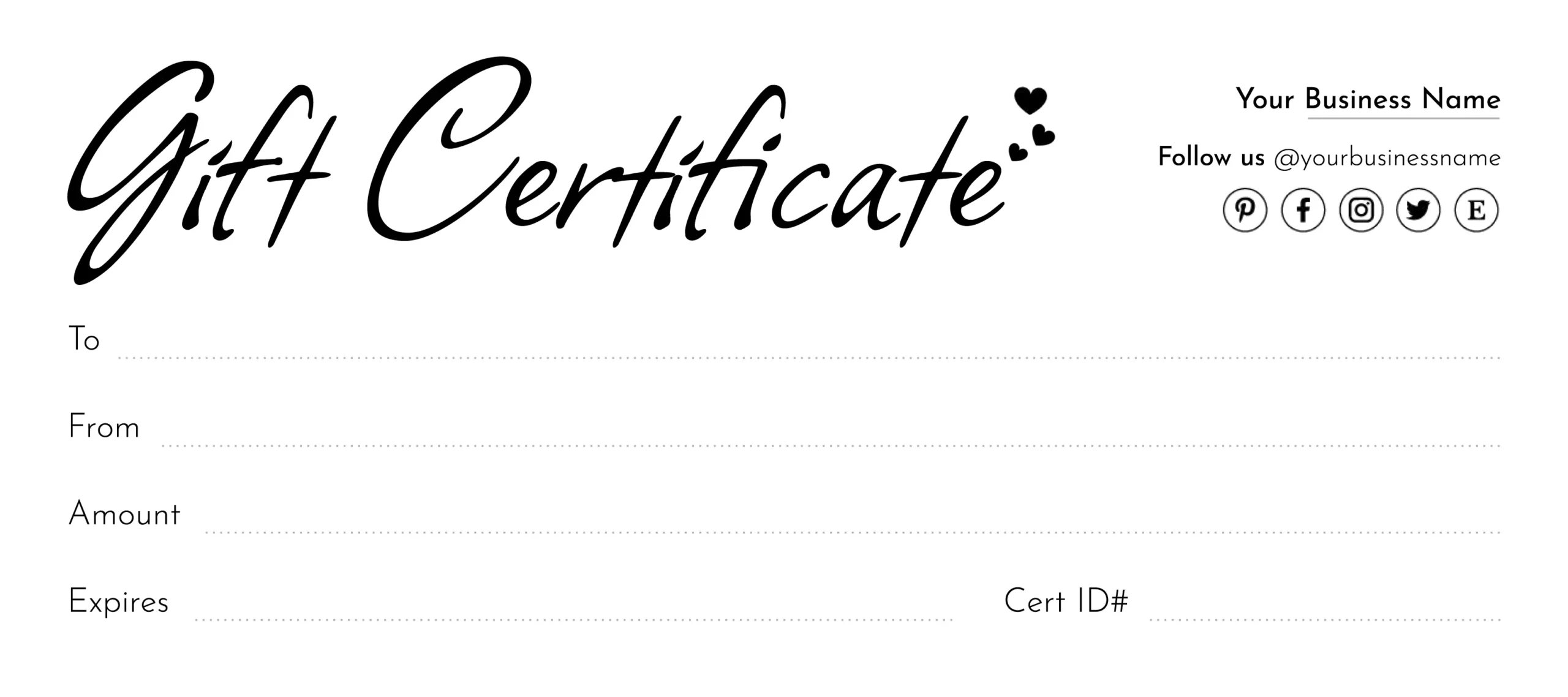 Free Printable Gift Certificate Templates