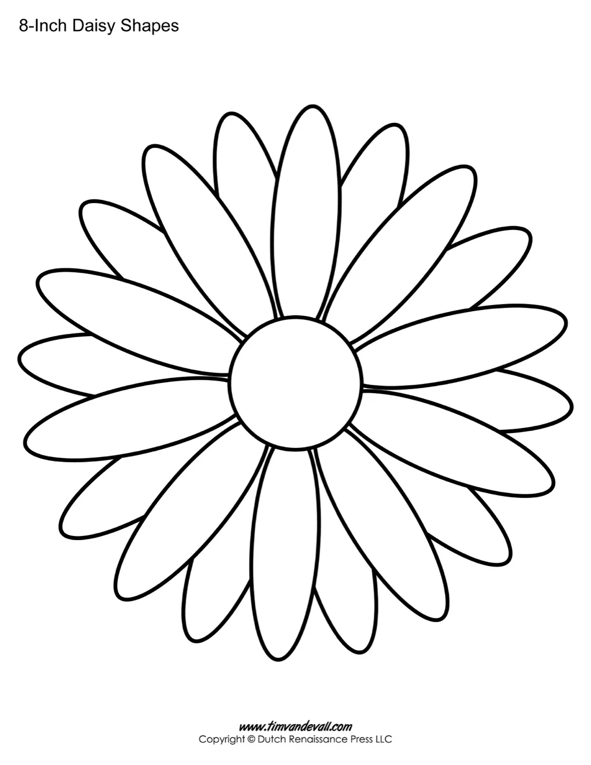 Daisy Printable Template