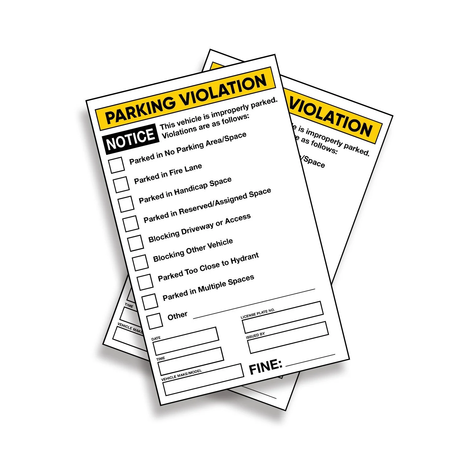 Printable Fake Parking Tickets Digital Download Prank Ticket 