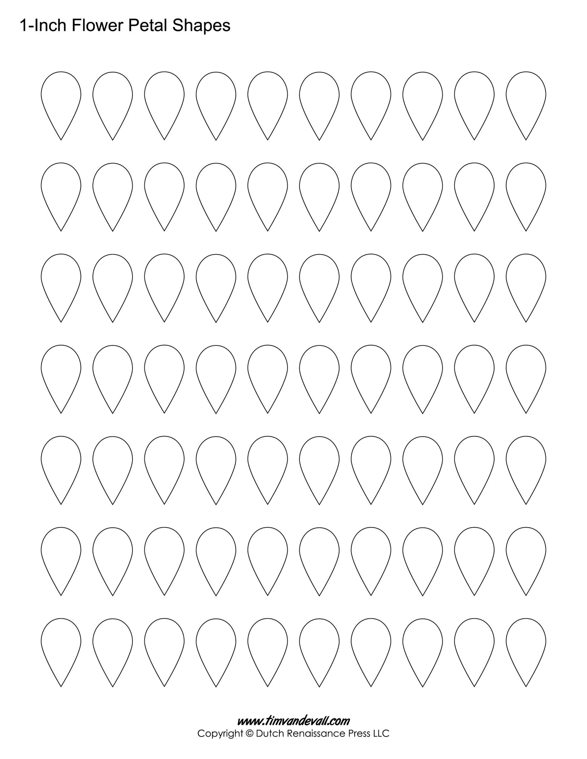 Free Printable Flower Petal Template