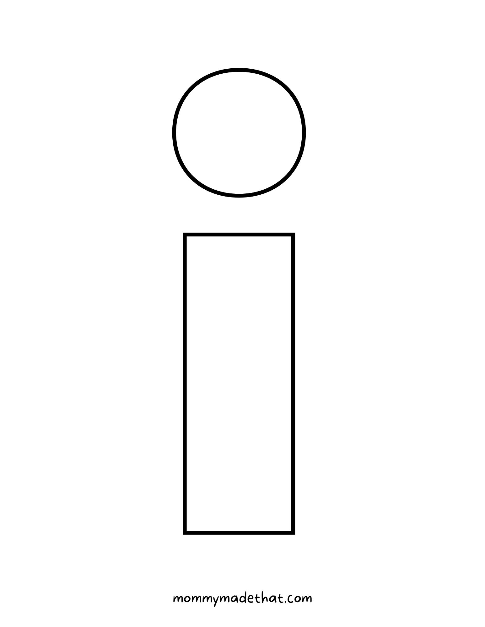Printable Letter I Template