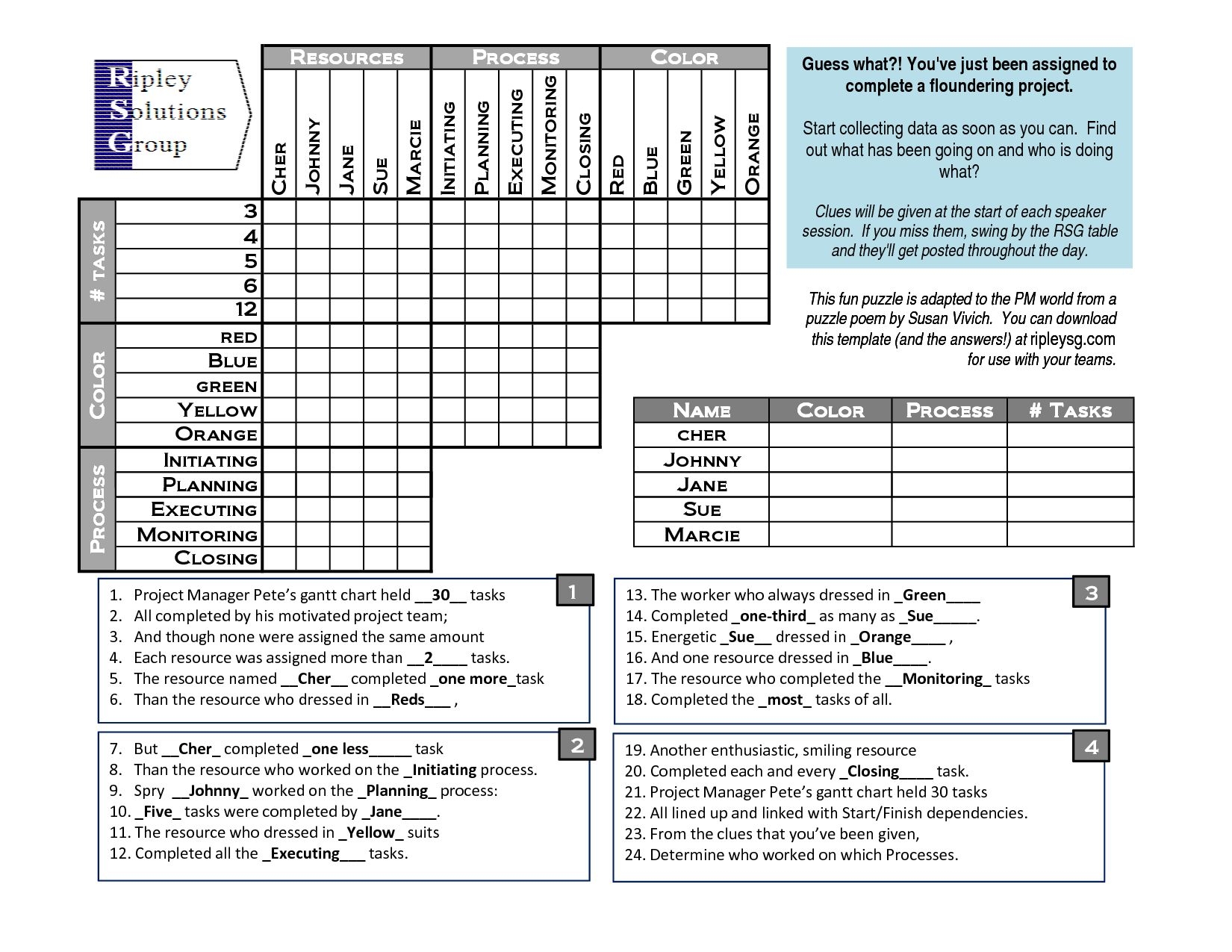 Free Logic Puzzles Printable