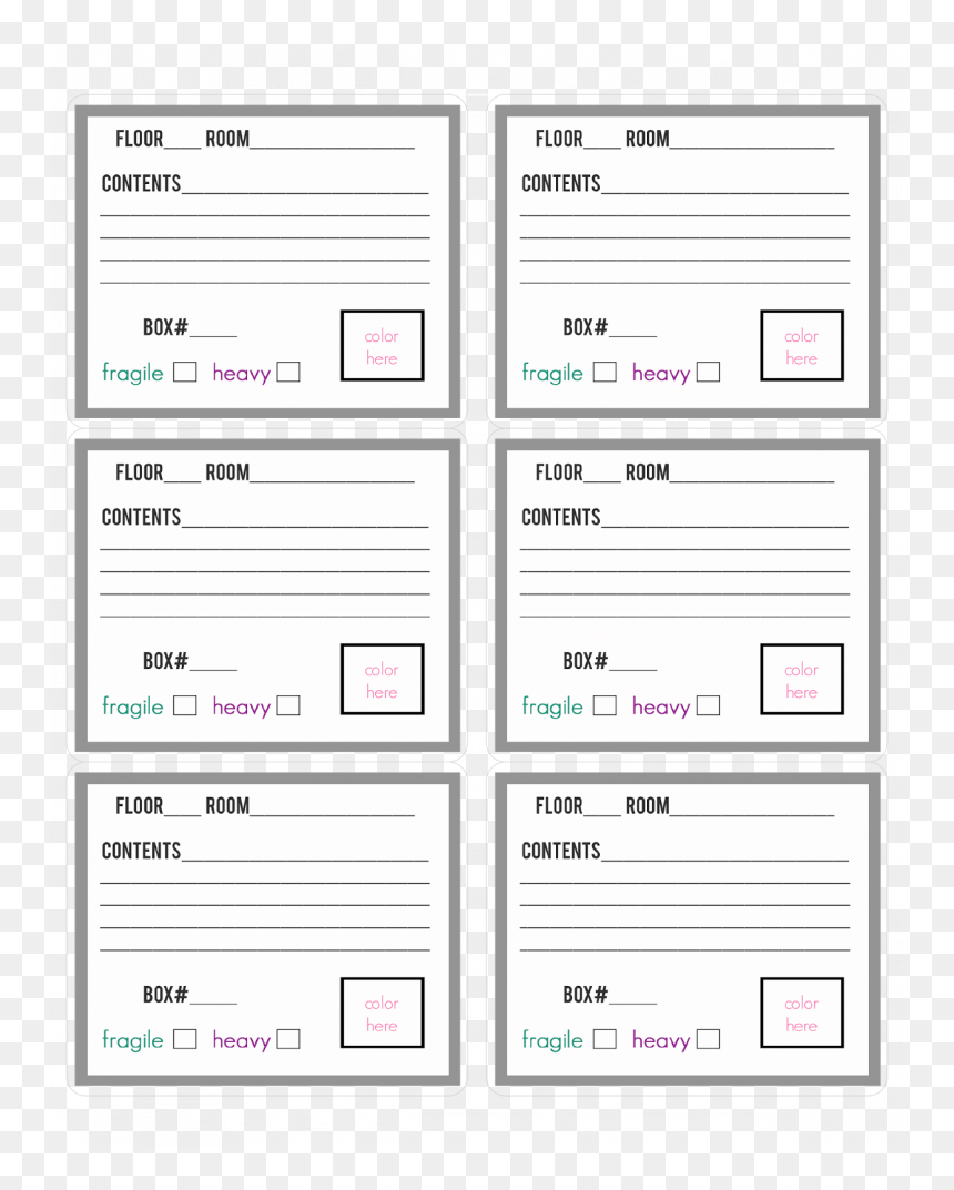 Printable Moving Labels HD Png Download Vhv