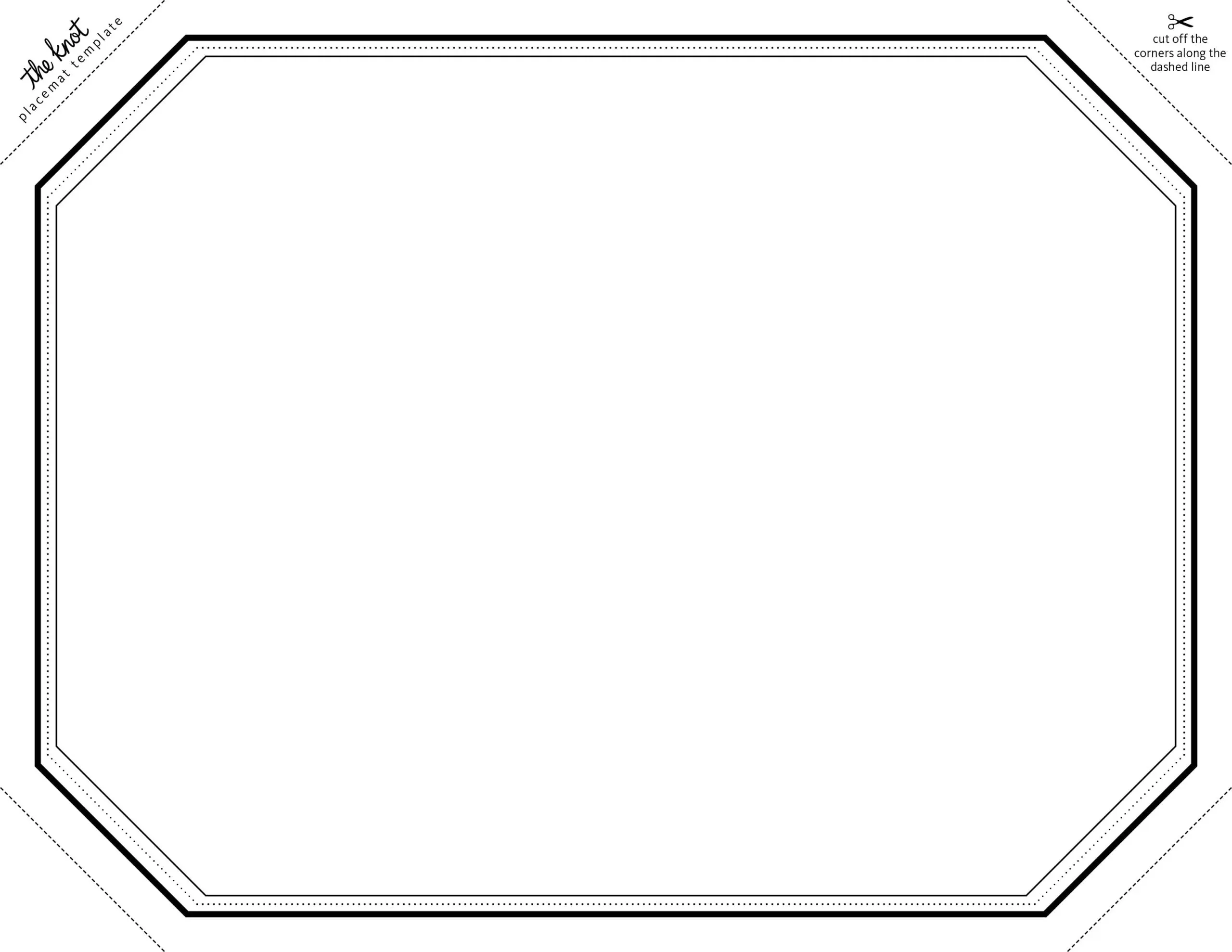 Placemat Template Printable