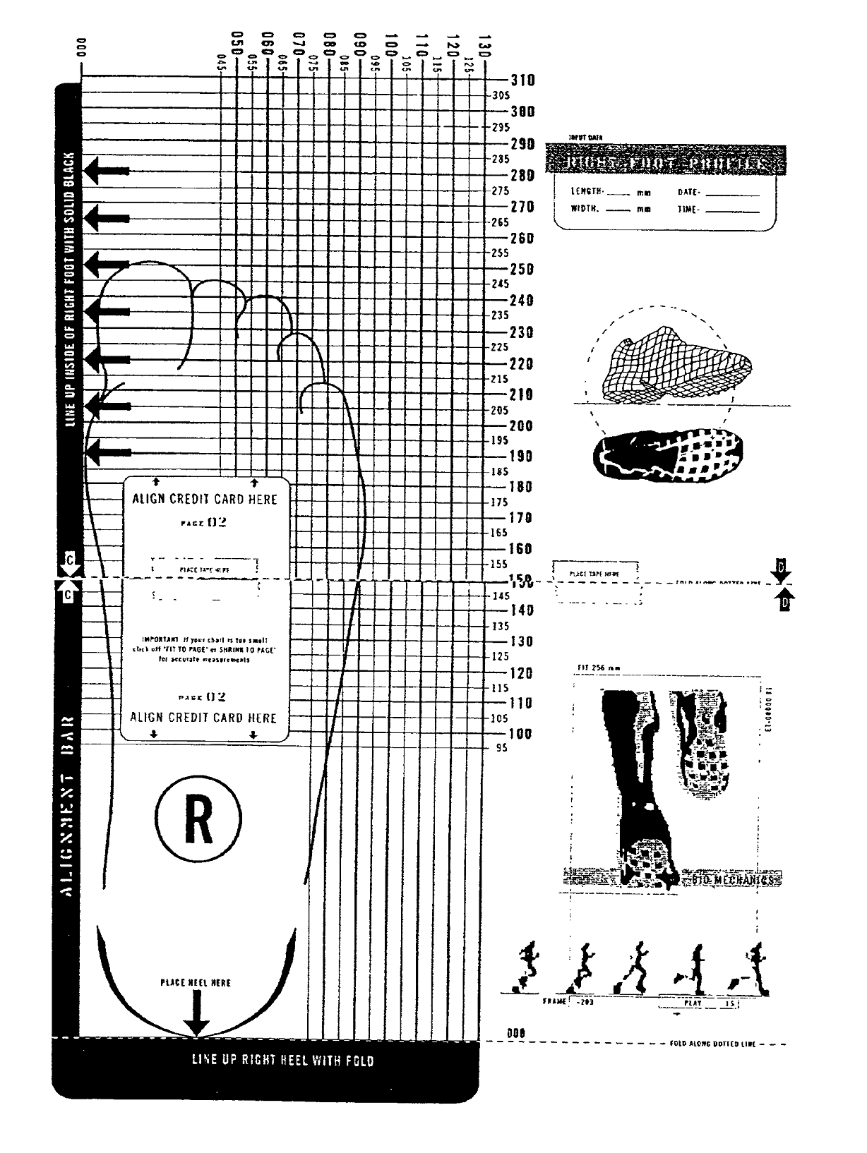 Printable Shoe Sizing Chart Foot Sizing Chart Shoe Size Template 