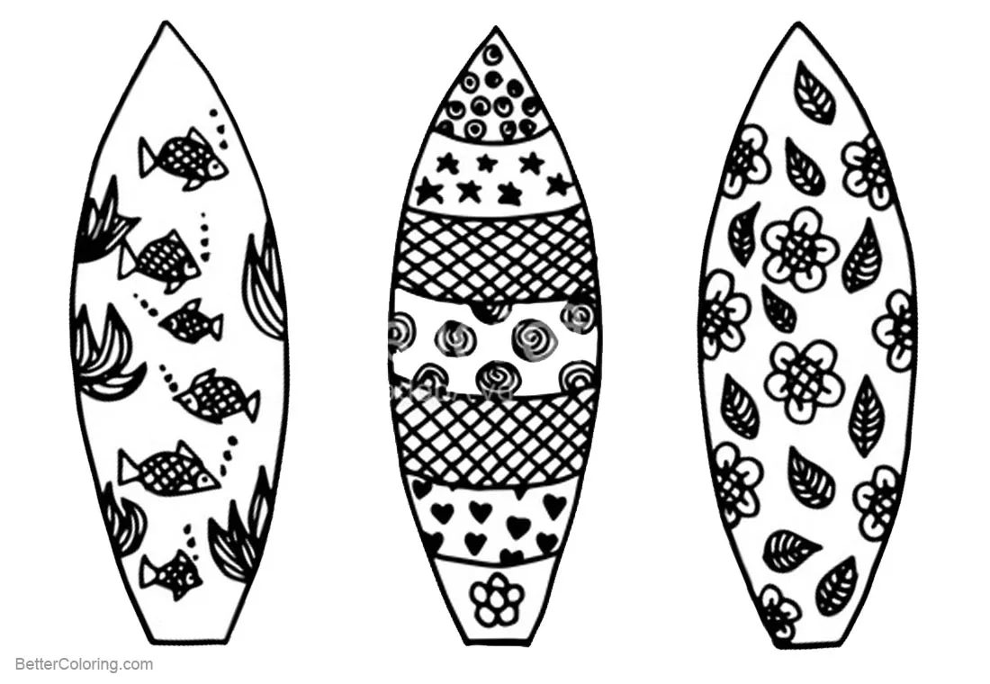 Printable Surfboard Templates Printable Party Favors