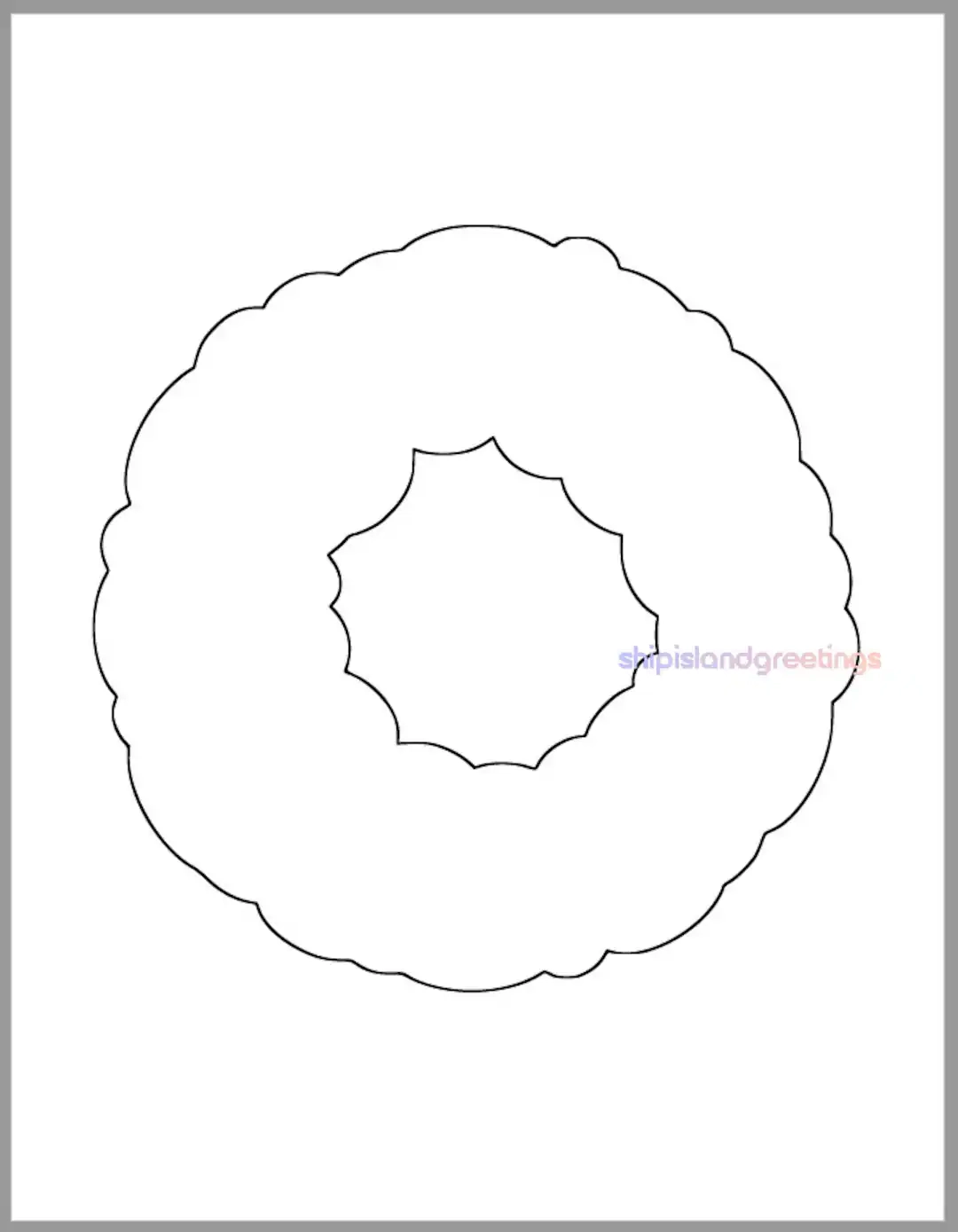 Christmas Wreath Template Printable