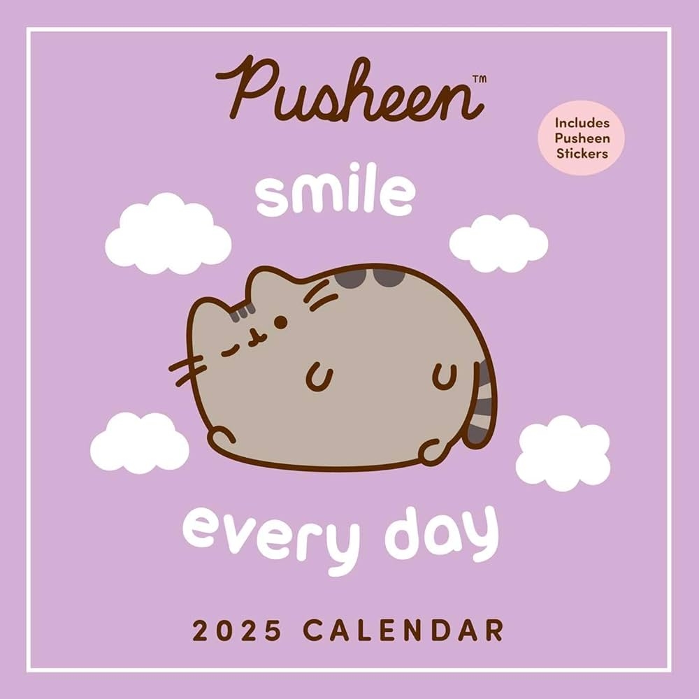 Pusheen 2025 Wall Calendar Smile Every Day Belton Claire 