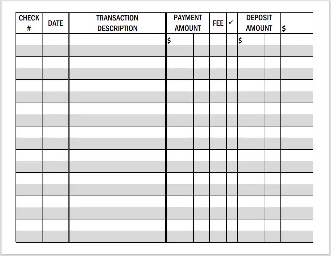Scheckheft Register Querformat PDF Datei Etsy de