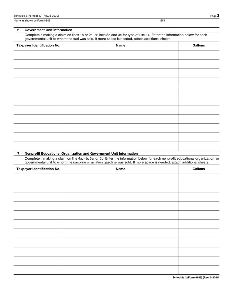Schedule 2 Form 8849 Fill And Sign Online With Lumin