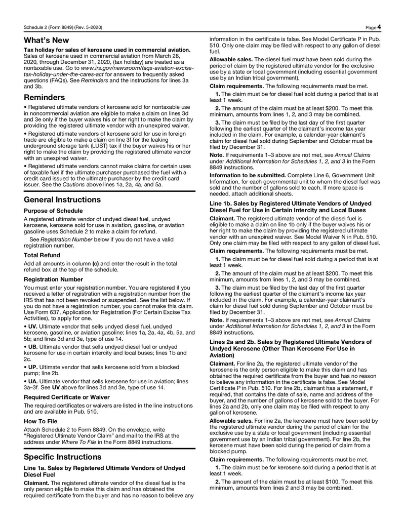 Irs Form 8849 Schedule 2 Pdf