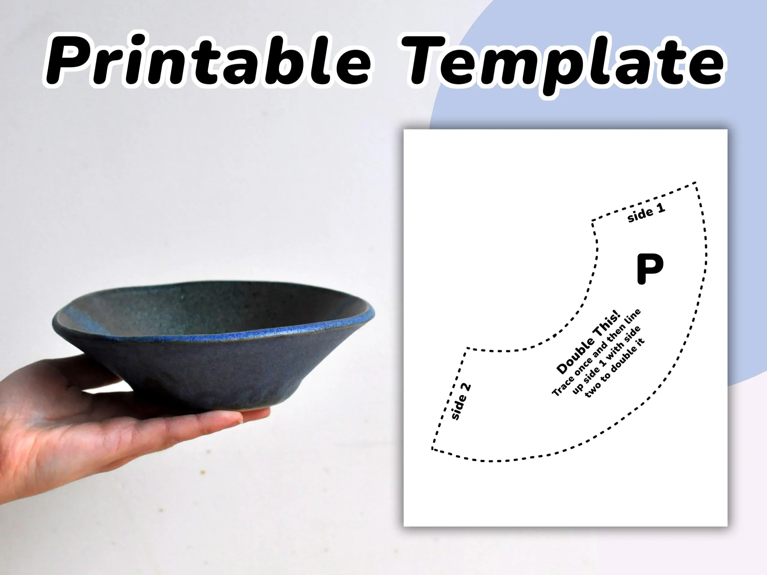 Shallow Bowl Template Slab Pottery Template Keramikwerkzeug 