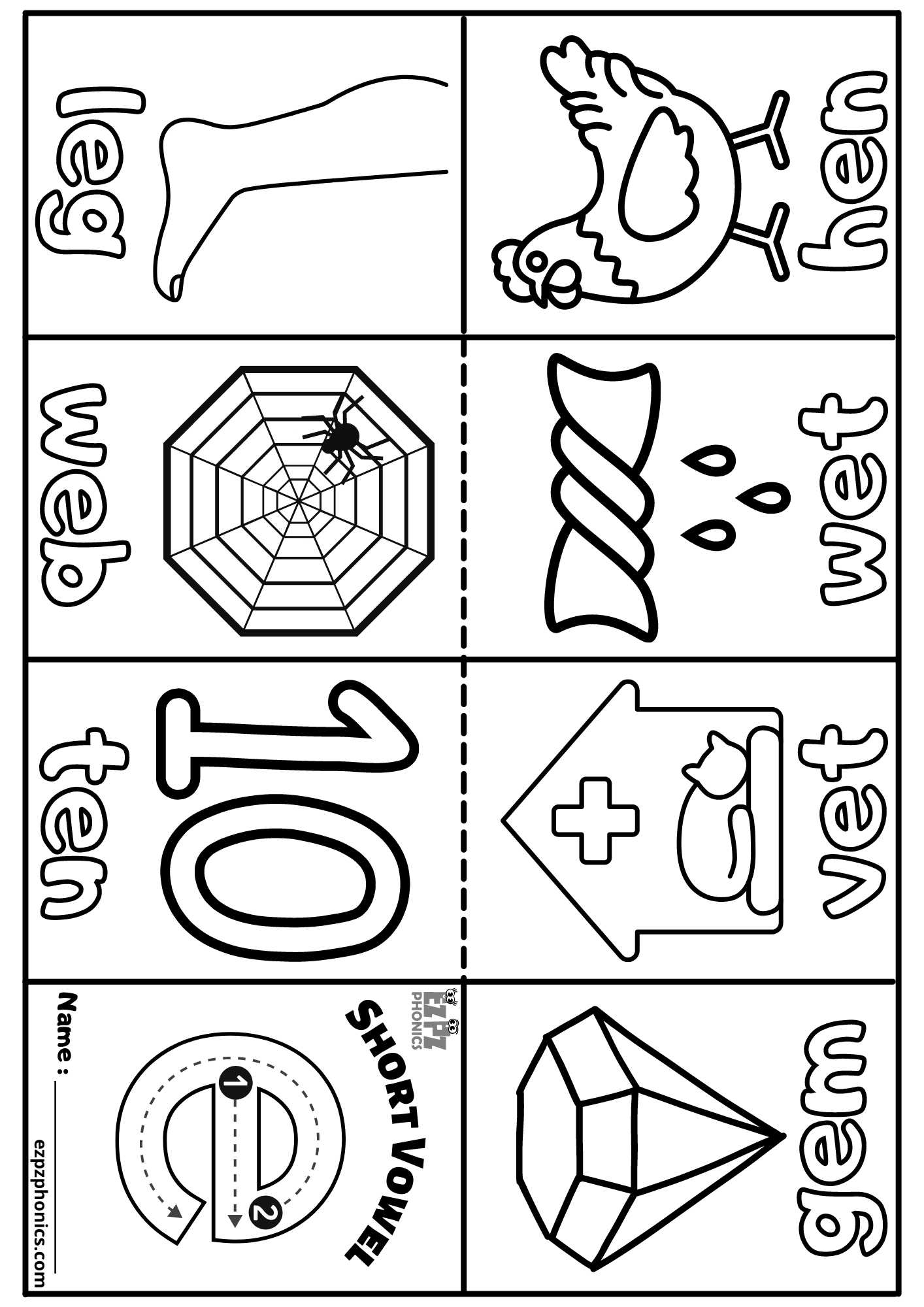 Short Vowel Books Free Printable
