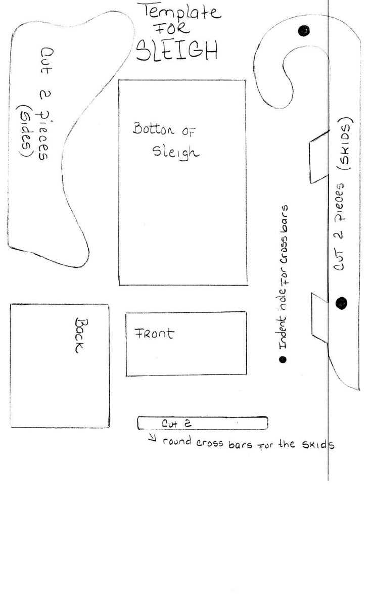 Printable Sleigh Template