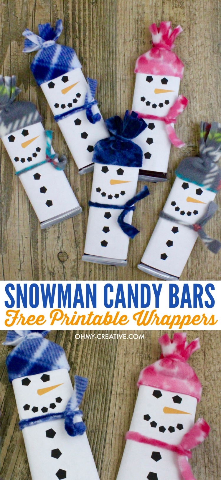 Printable Snowman Candy Bar Wrapper Template