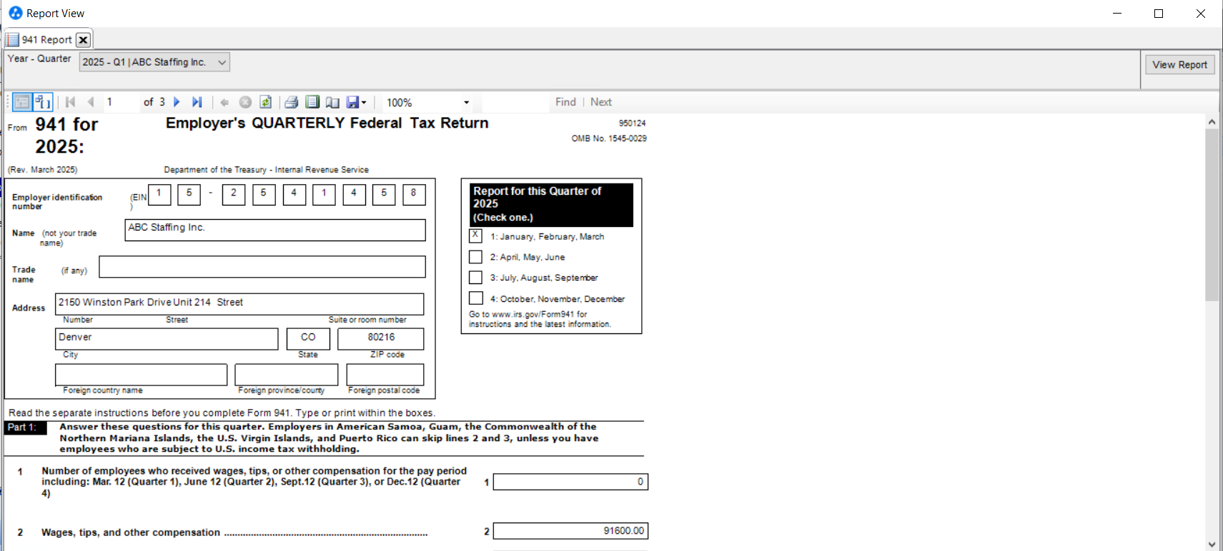Form 941 Q1 2022