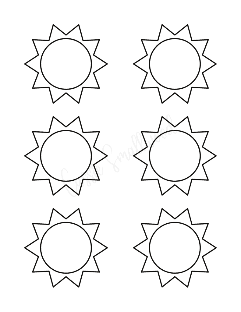 Free Printable Sun Template