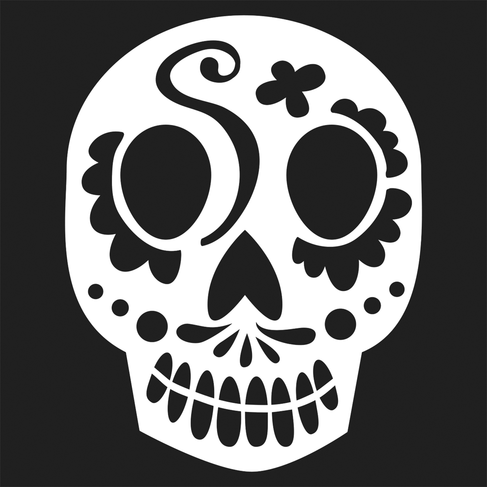 The Crafter s Workshop Template 10x10cm Sugar Skull