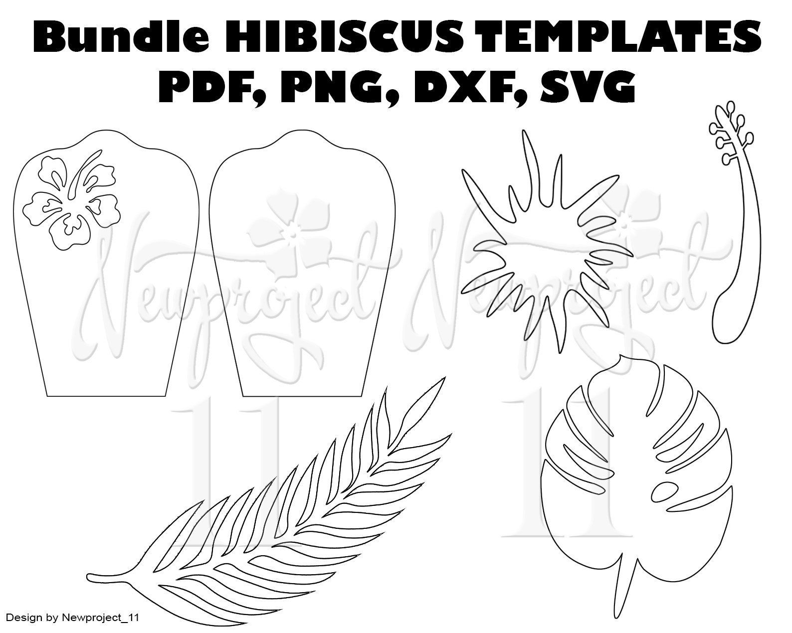Tissue Paper Flower Petal Template 8FE