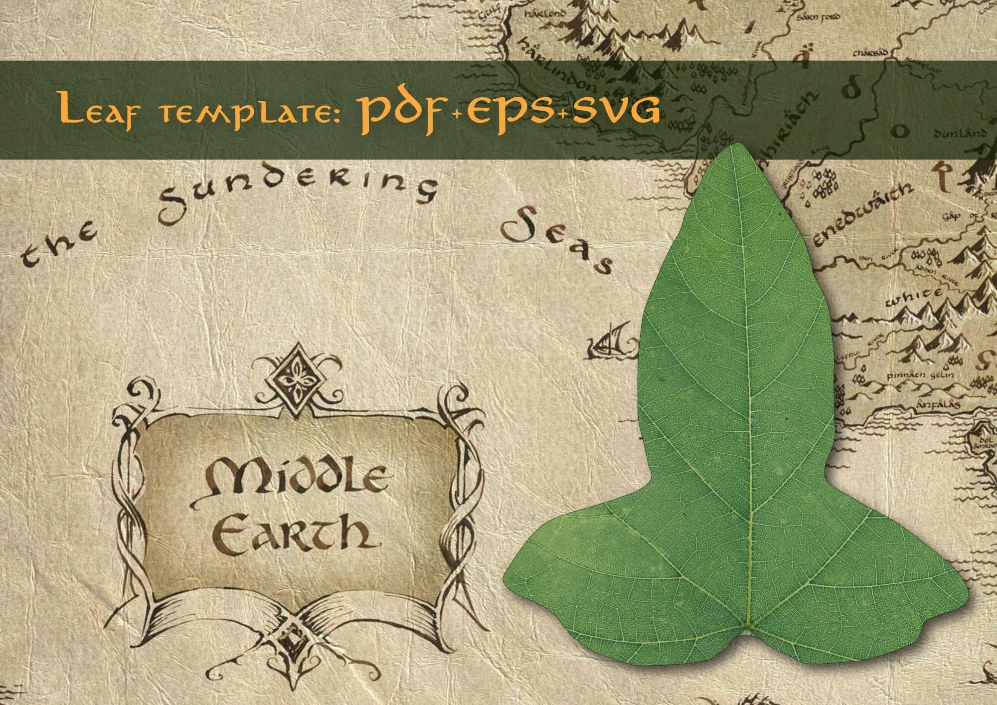 Tolkien Leaf Template Etsy Canada