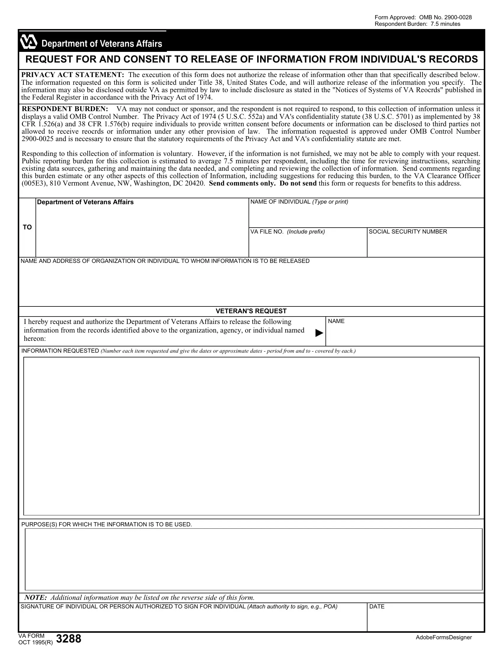 Va Printable Forms