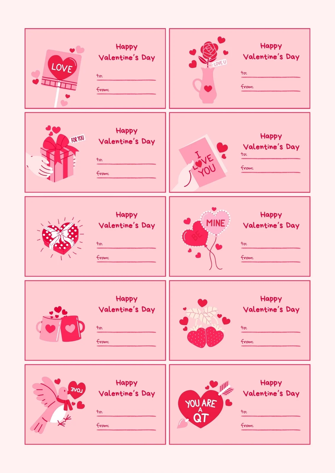 Free Printable Valentine Template