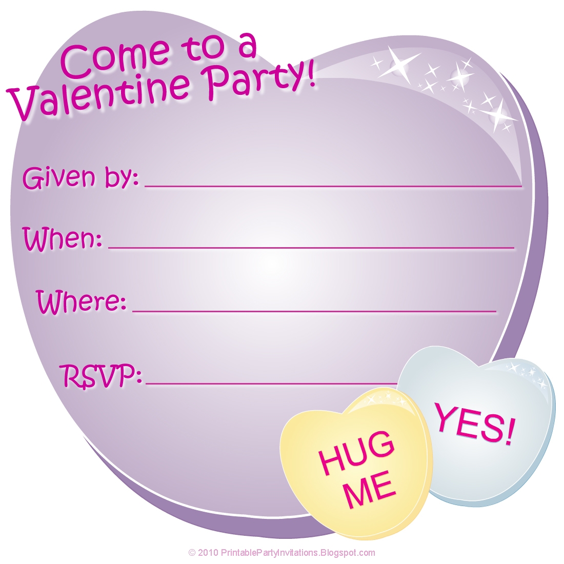 Free Printable Valentine Invitation Templates