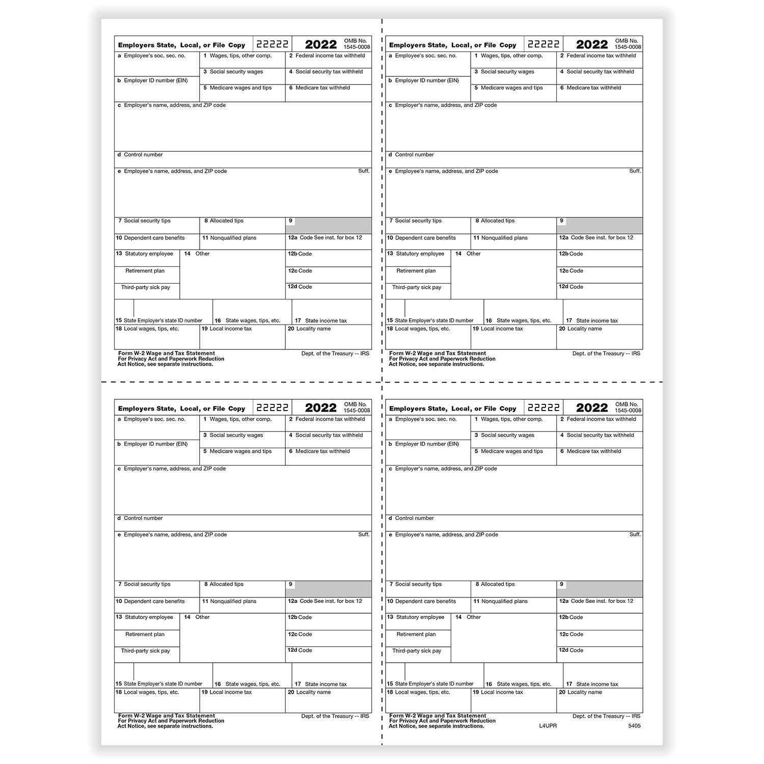W 2 Form Copy D And Copy 1 L4UPR 