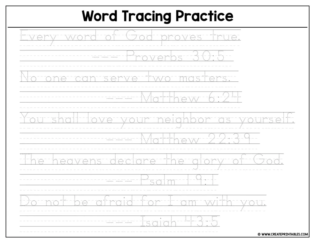 Bible Printable Worksheets For Kids
