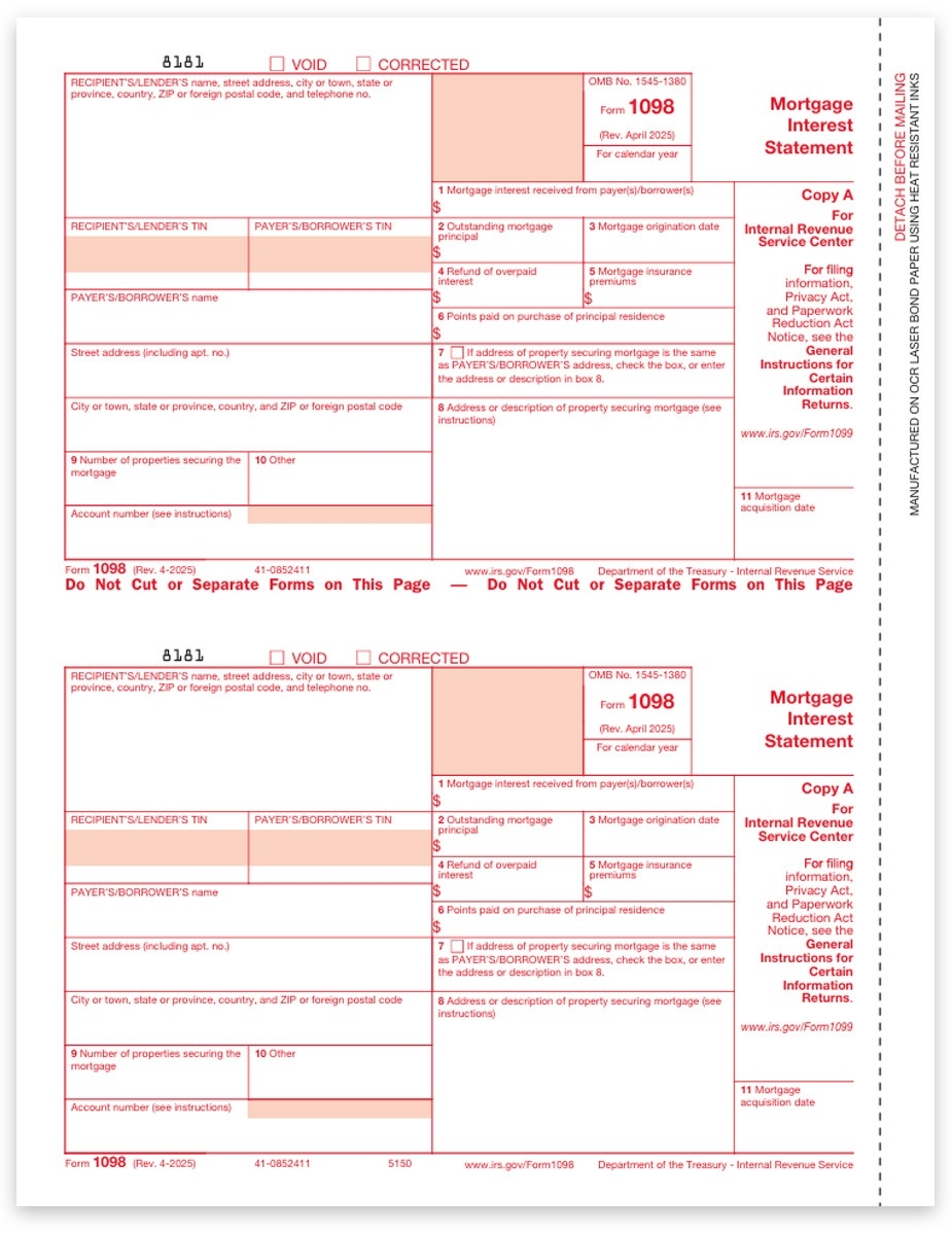 Irs Form Mortgage Interest