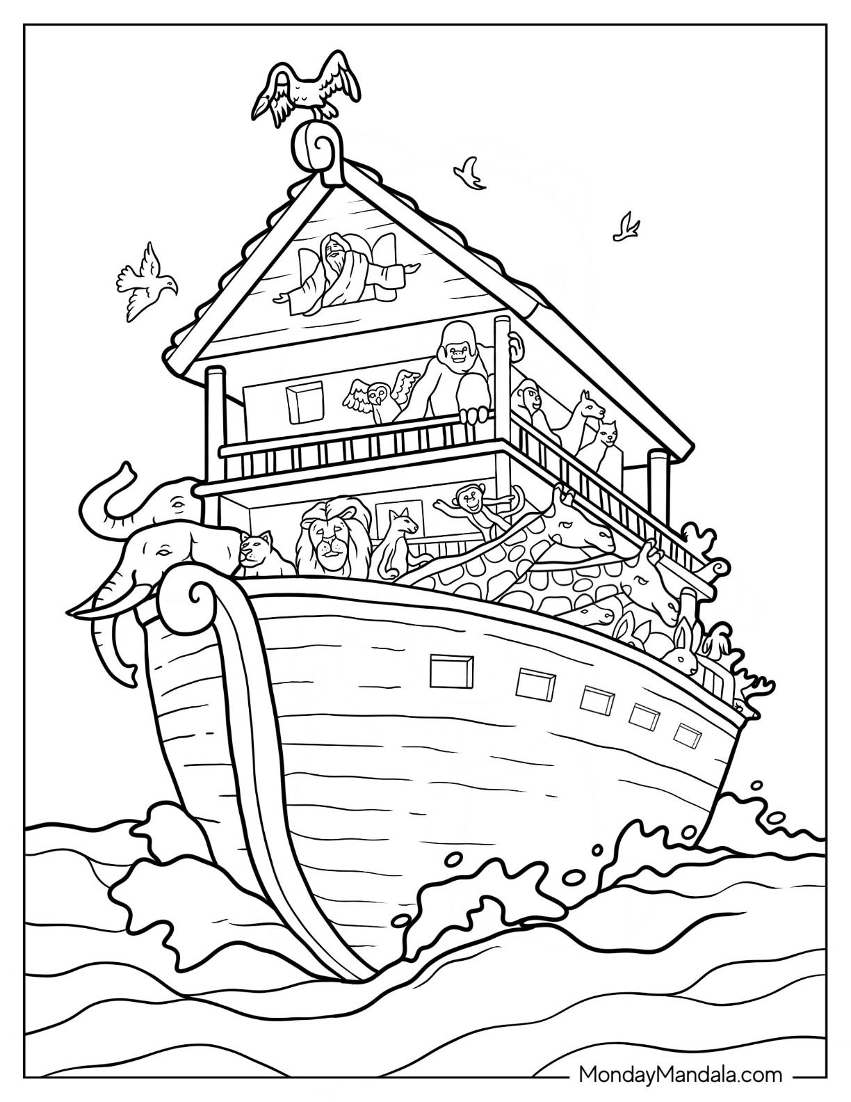 Coloring Pages Printable Noah's Ark