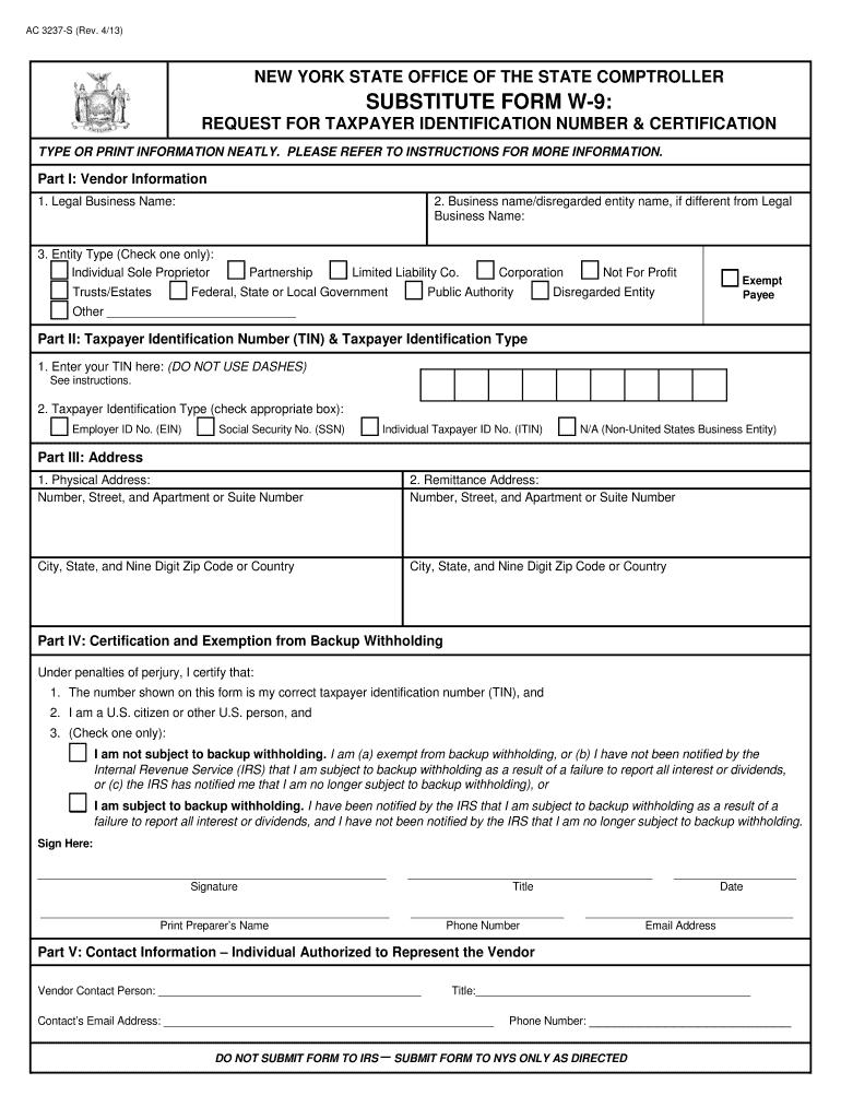 2013 W9 Fill Out amp Sign Online DocHub