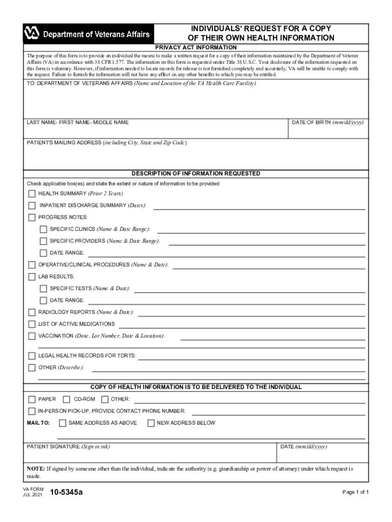 2021 2025 Form VA 10 5345a Fill Online Printable Fillable Blank 