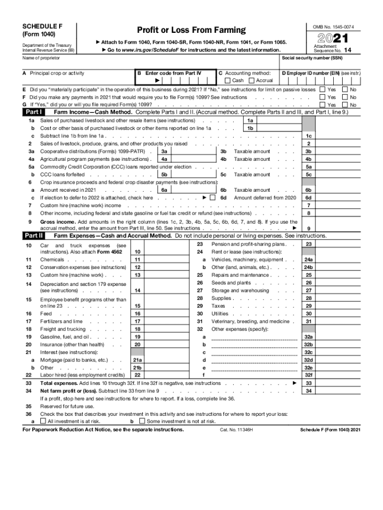 2021 Schedule F Form Fill Out amp Sign Online DocHub