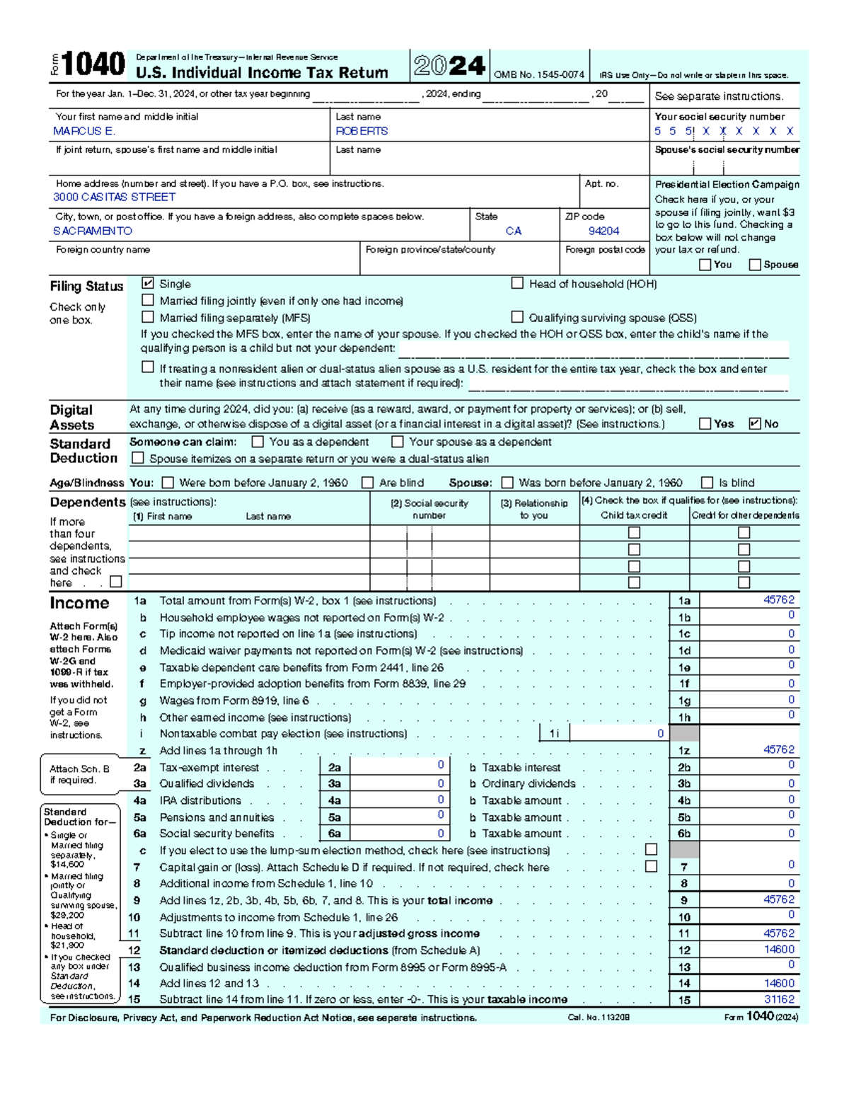 2024 Form 1040 U Individual Income Tax Return Instructions Studocu