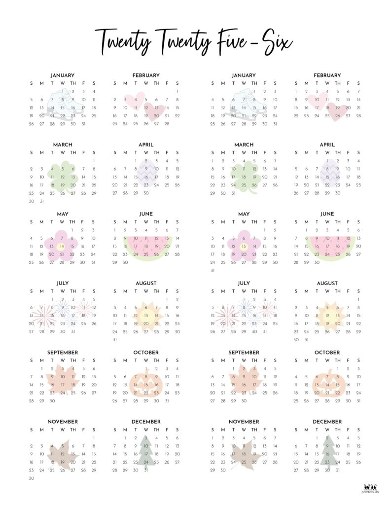 Calendar 2025-2026 Free Printable