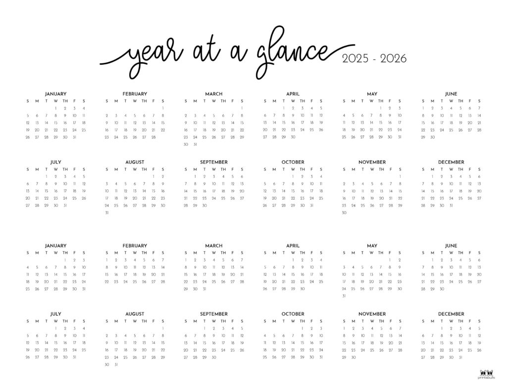 2025 And 2026 Calendar Printable Free Word
