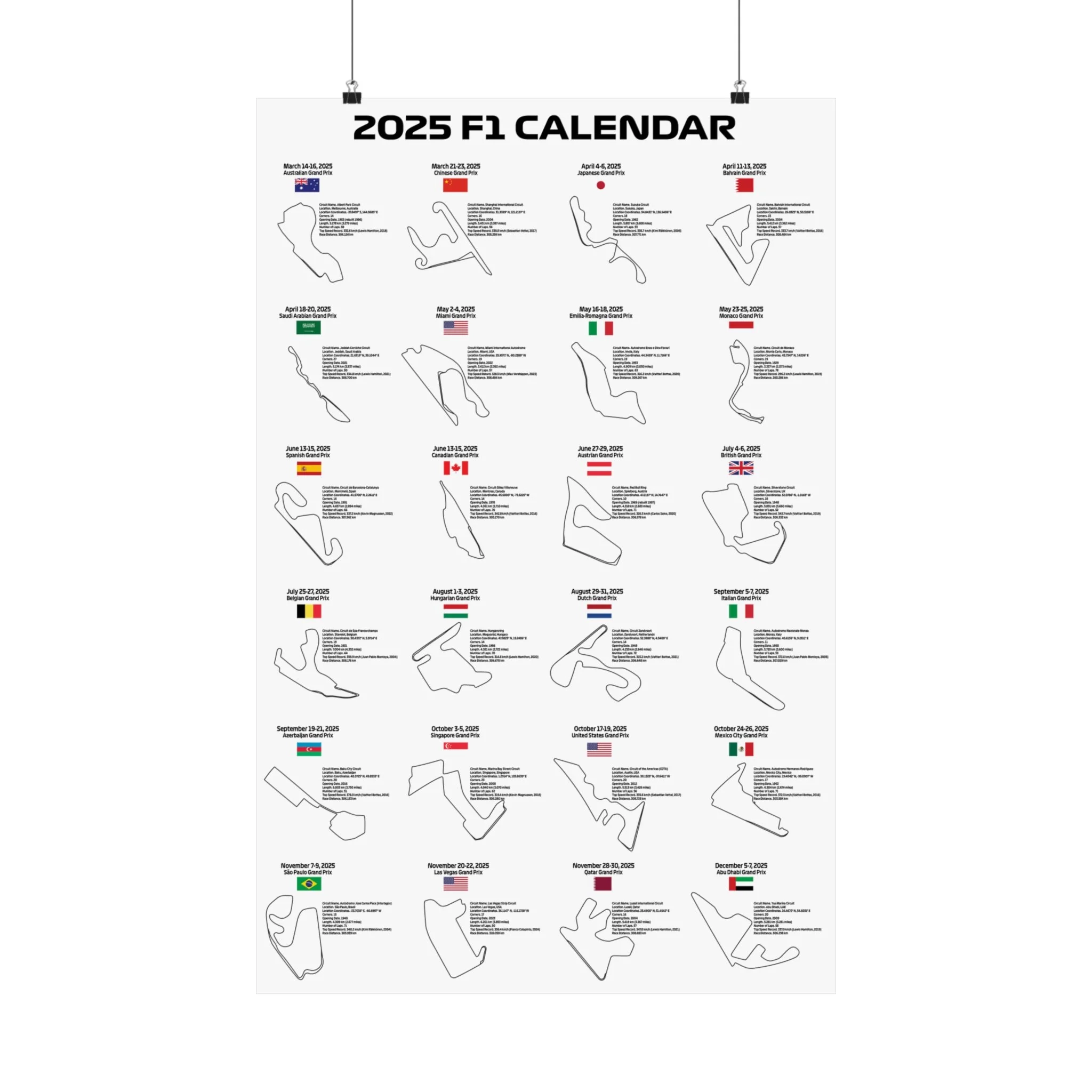 Formula 1 Schedule 2023 Printable Image