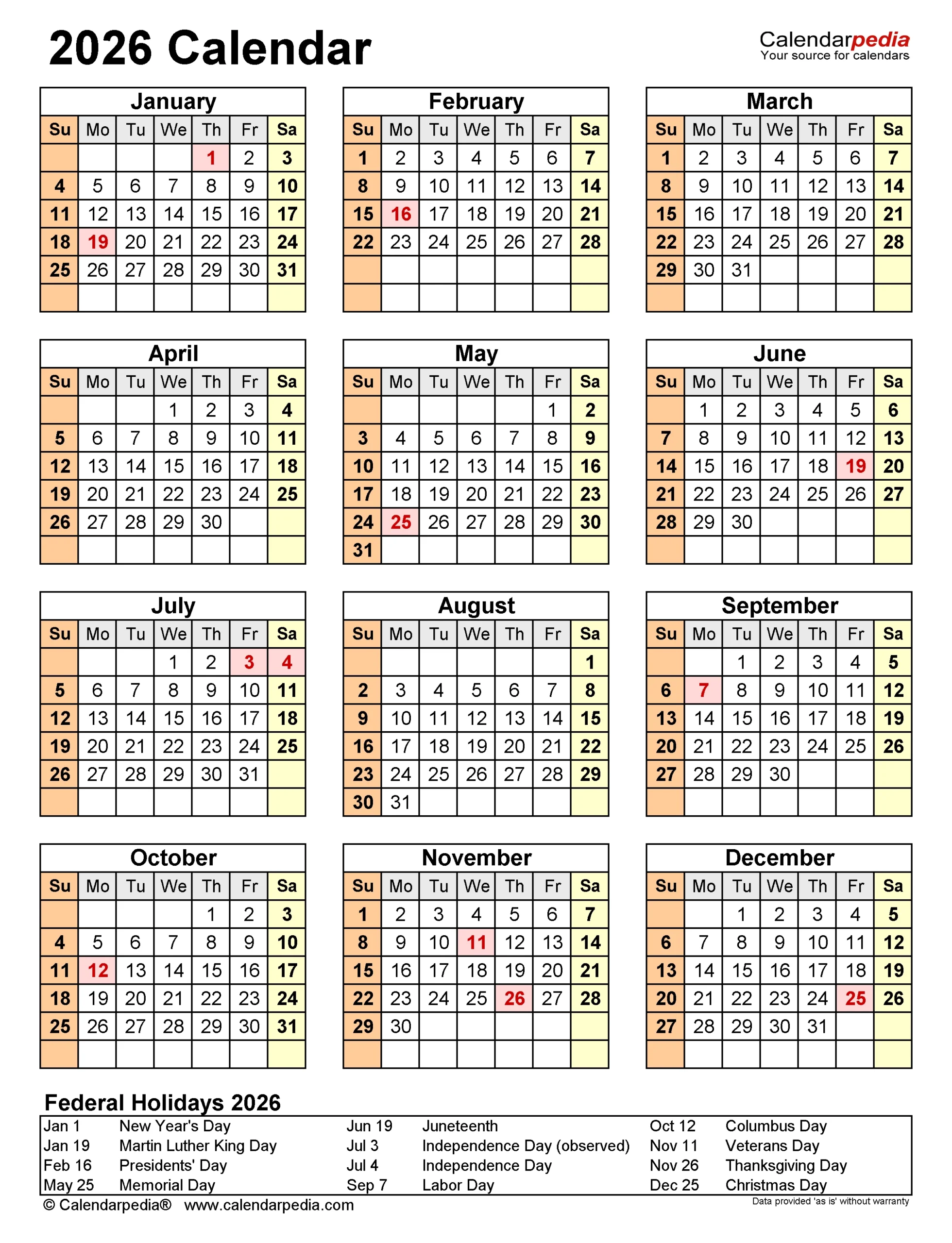 Hofstra Spring 2026 Calendar Printable