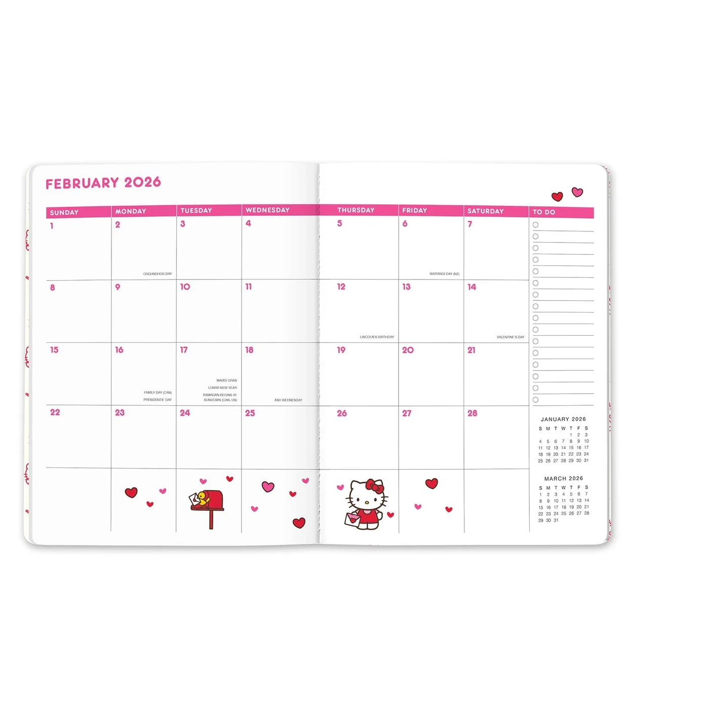 Hello Kitty Printable Calendar 2026