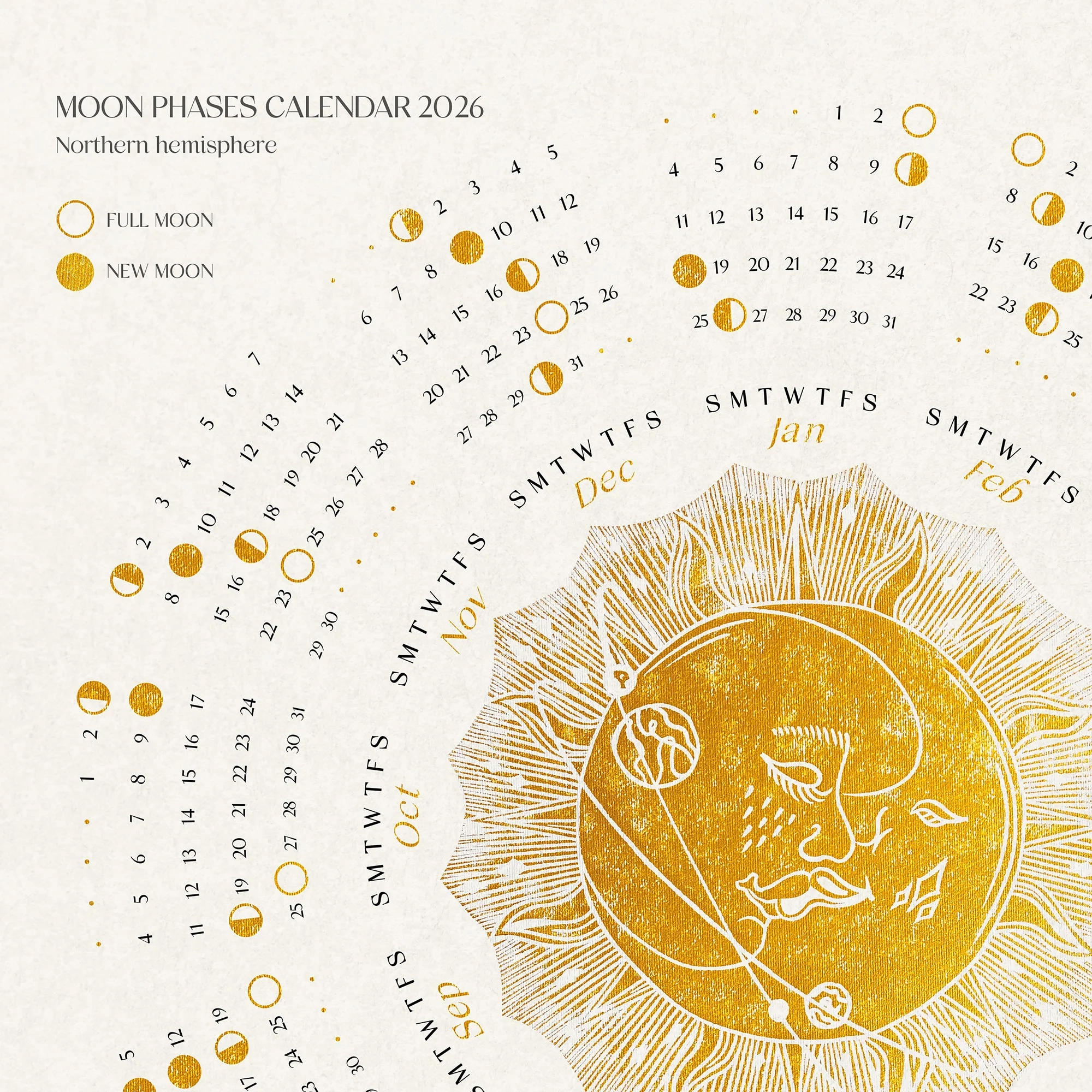 Printable Lunar Calendar 2026