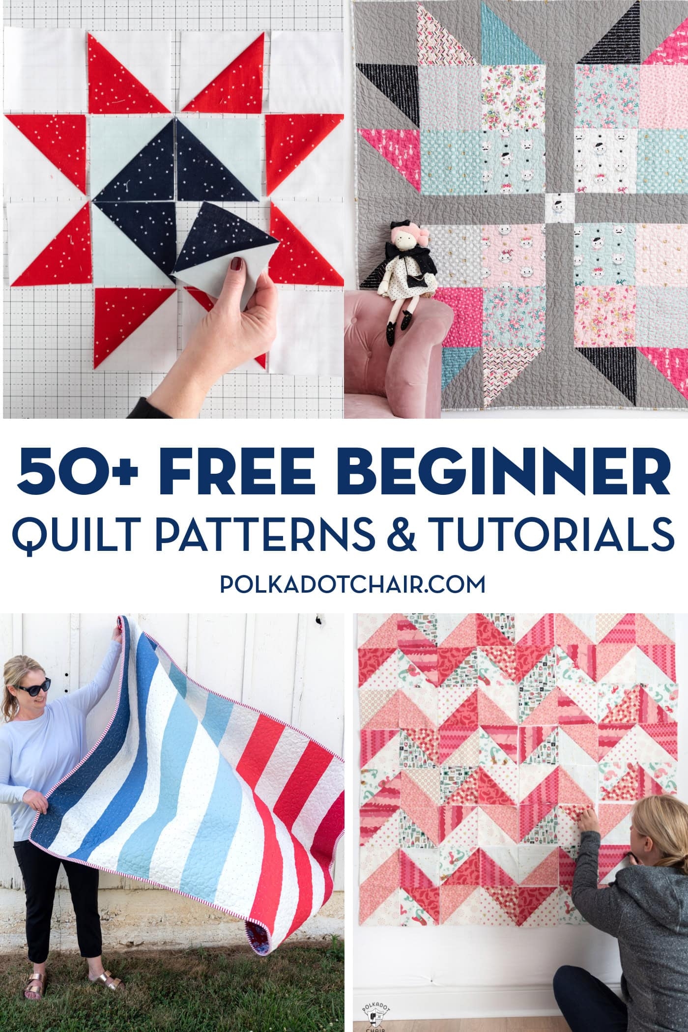 50 Easy Beginner Quilt Patterns amp Free Tutorials Polka Dot Chair