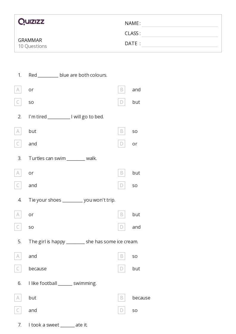 50 Grammar Worksheets For 3rd Class On Quizizz Free amp Printable