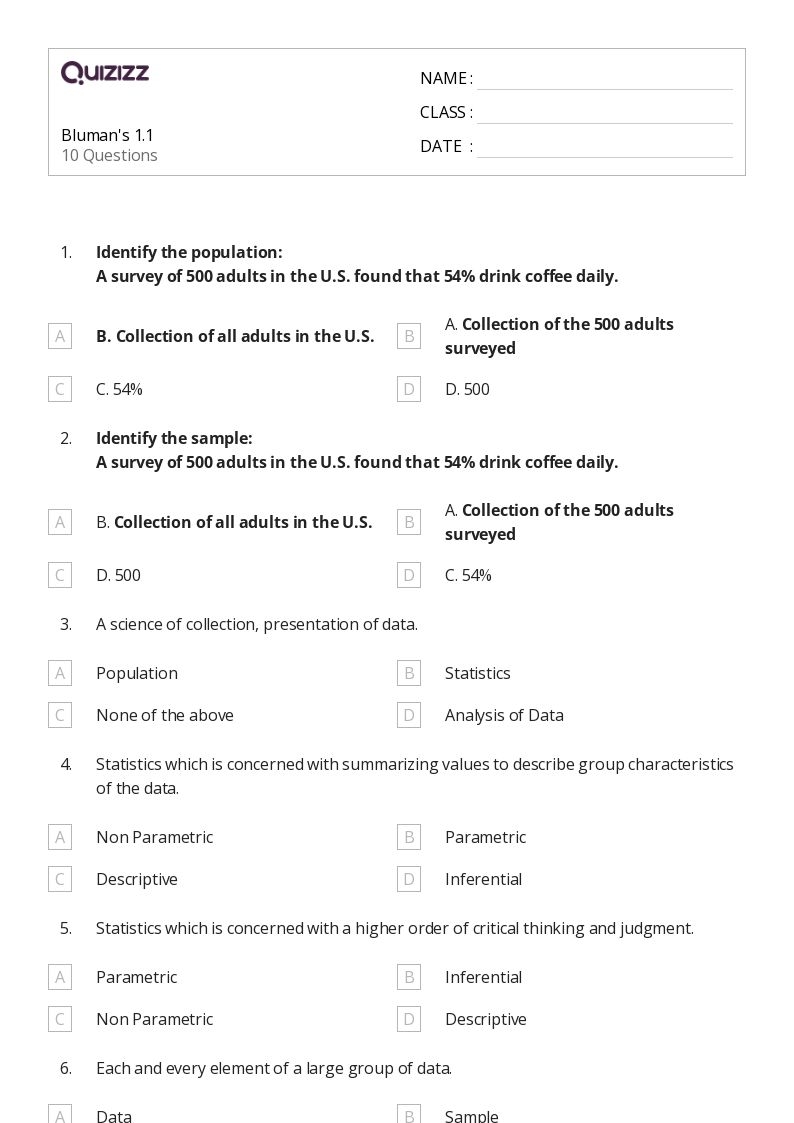 50 High School Science Worksheets On Quizizz Free amp Printable