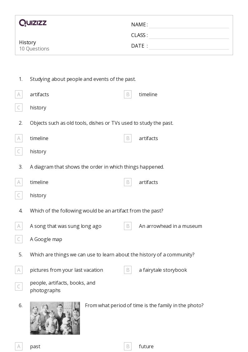 50 History Worksheets For 2nd Grade On Quizizz Free amp Printable