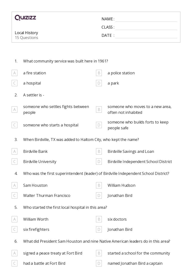 50 History Worksheets For 2nd Grade On Quizizz Free amp Printable