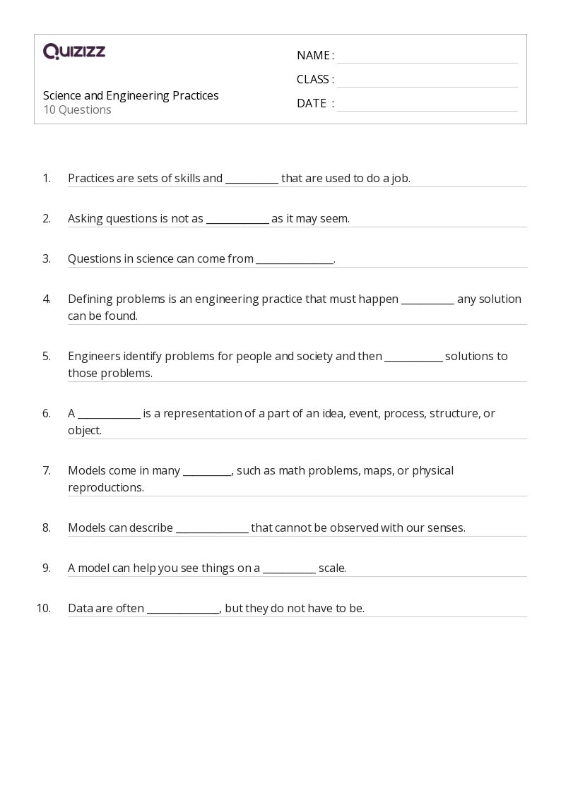 Printable Worksheets For 4th Grade Science