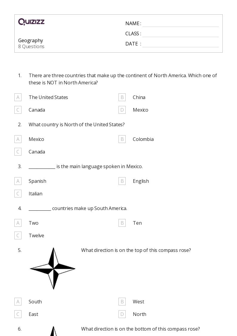 Free Printable History Worksheets Grade 2