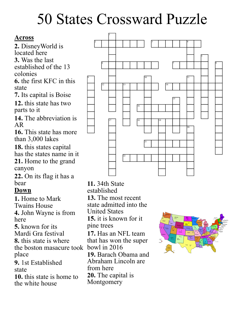 Usa Today Printable Crossword Puzzles Easy